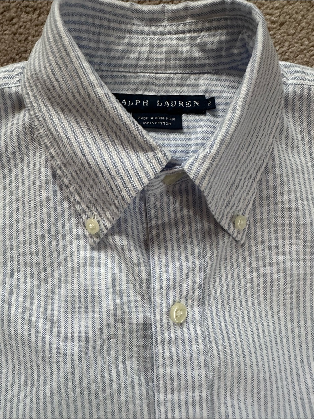Ralph Lauren Blue University
Stripe Oxford Long Sleeve Shirt Women's Size 2 - Picture 10 of 12